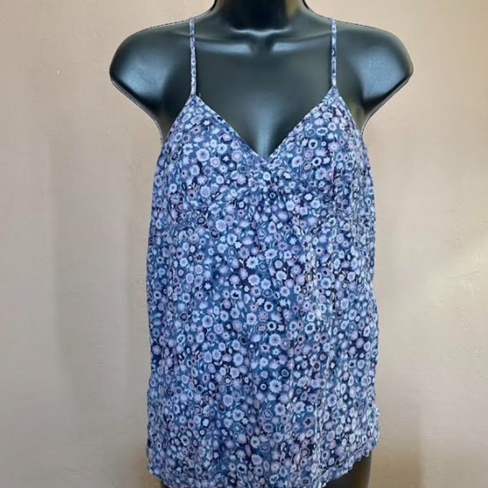 Gap Blue Floral Tank Top